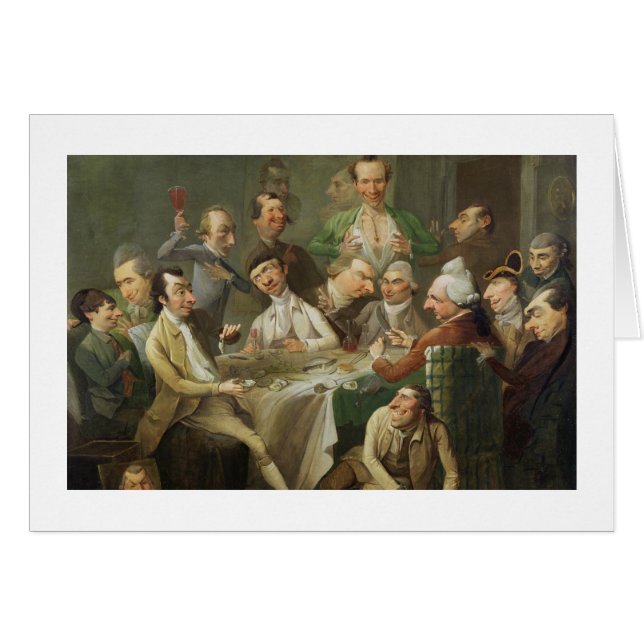 Un groupe de caricature, c.1776 (huile sur la (Devant horizontal)