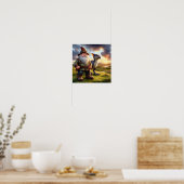 Un guerrier nome Poster avec son dragon (Cuisine)