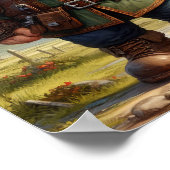 Un guerrier nome Poster avec son dragon (Coin)