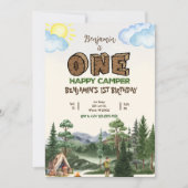Un Happy Camper 1er Anniversaire Invitation - Edit (Devant)