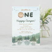 Un Happy Camper 1er Invitation anniversaire (Debout devant)
