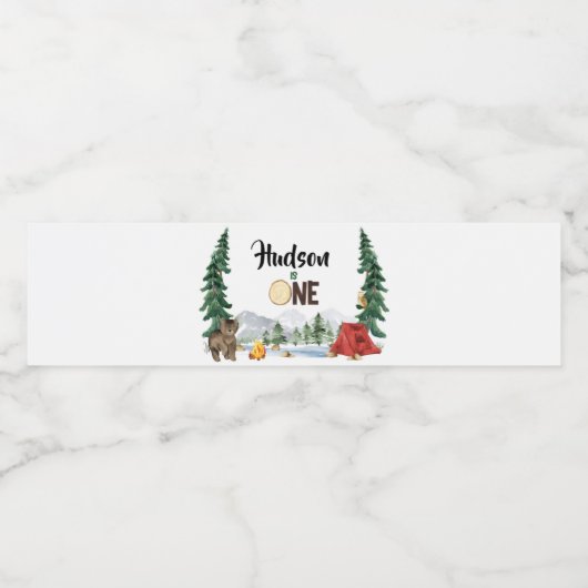 Un heureux Étiquette de bouteille d'eau Camper (Étiquettes simples)