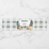 Un heureux Étiquette de bouteille d'eau de camping (Étiquettes simples)