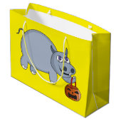 Un hippo avec un sac Citrouille (Dos Angle)