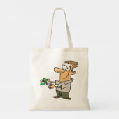 Un Homme Coupe Le Sac fourre-tout De L'Argent (Dos)