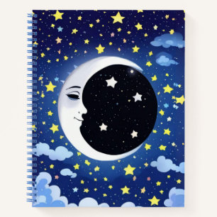 Un homme dans la lune sur un journal Arrière - pla