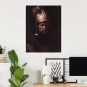 Un homme dans une affiche de casque d'or (Bureau à domicile)