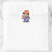 Un Homme De Caricature Dans Un Stickers Casquette  (Sac)