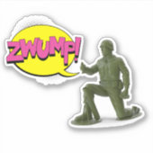 Un homme de l'armée verte avec des autocollants mo (Devant)