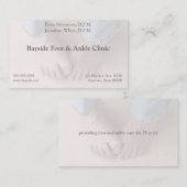 un homme inquiet de ses pieds carte de visite (Devant / Derrière)