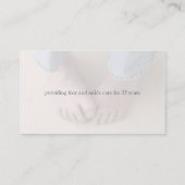 un homme inquiet de ses pieds carte de visite (Dos)