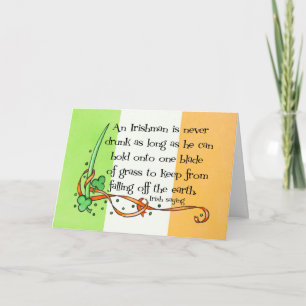 Un homme irlandais n'est jamais carte de voeux