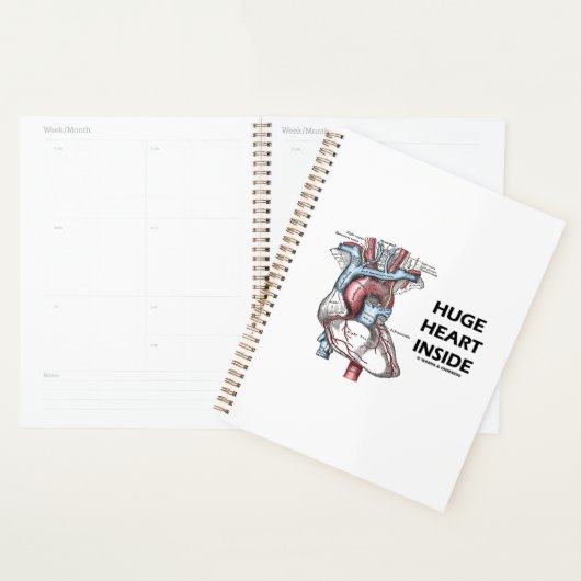 Un immense coeur à l'intérieur du diagramme d'anat (Devant avec enveloppe)