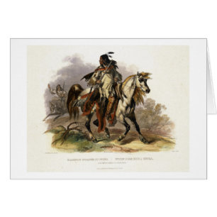 Un Indien Blackfoot à cheval, plaquent 19 du vol.