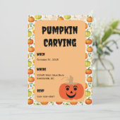 Un Invitation à un Citrouille d'Halloween (Debout devant)