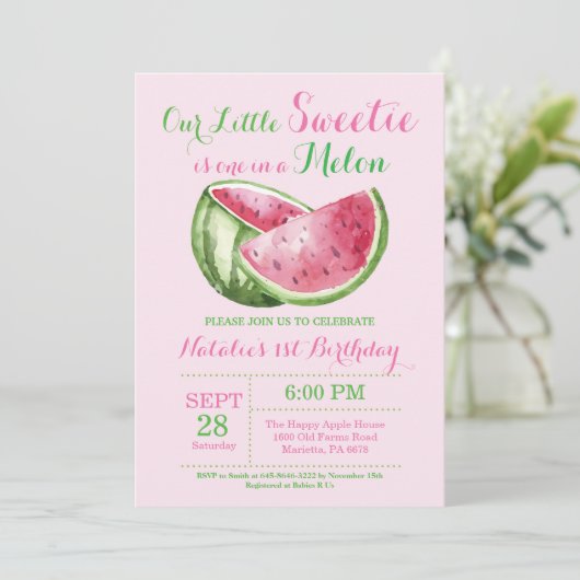 Un Invitation dans une pastèque de Melon Premier a (Debout devant)