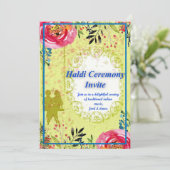 Un invitation de la cérémonie Haldi. (Debout devant)