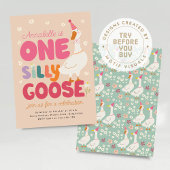 Un Invitation de l'anniversaire d'une oie sotte, u