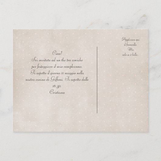 un invitation de thé (Dos)