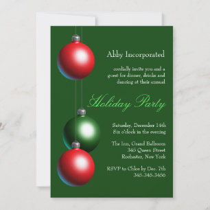 Un Invitation de vacances Ornament Vert