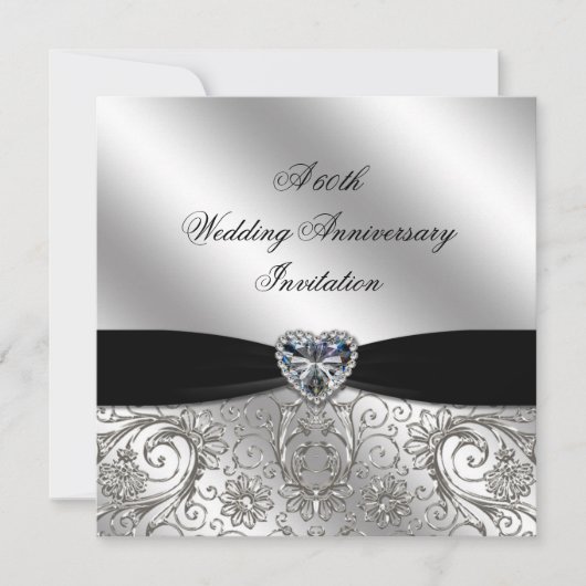 Un Invitation du 60e anniversaire de Mariage de di (Devant)