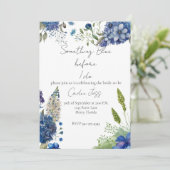 Un Invitation Fête des mariées bleu (Debout devant)