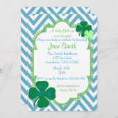 Un Invitation Irlandais à thème Lucky Little One (Devant / Derrière)