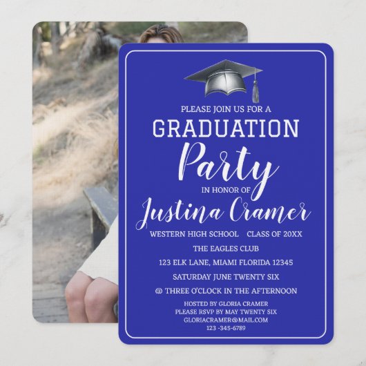 Un jalon important : Invitation photo (Devant / Derrière)