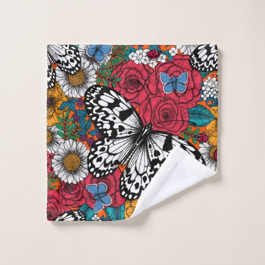 Un jardin coloré (Gant de toilette)