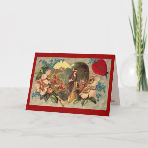 Un jardin de carte de voeux de Saint-Valentin de