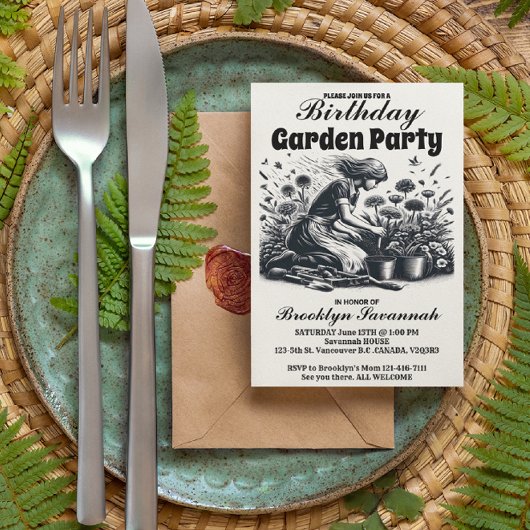 Un Jardin Grace Jardin Invitation