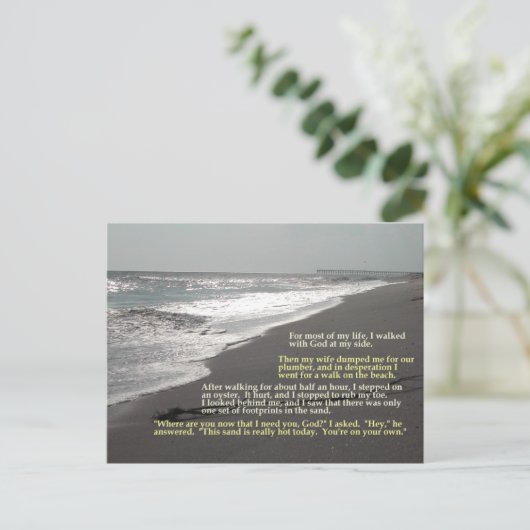 Un jeu de empreintes... Carte postale (Debout devant)