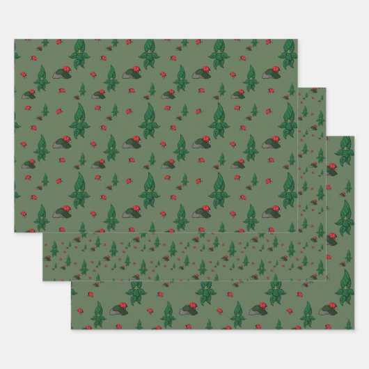 Un jeu de papier à envelopper dans les bois (Lot)
