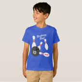 Un joli bowling T-shirt de fête d'anniversaire pou (Devant entier)