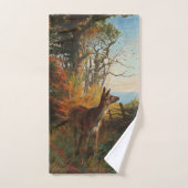 Un Joli Cerf En Forêt (Serviette à main)