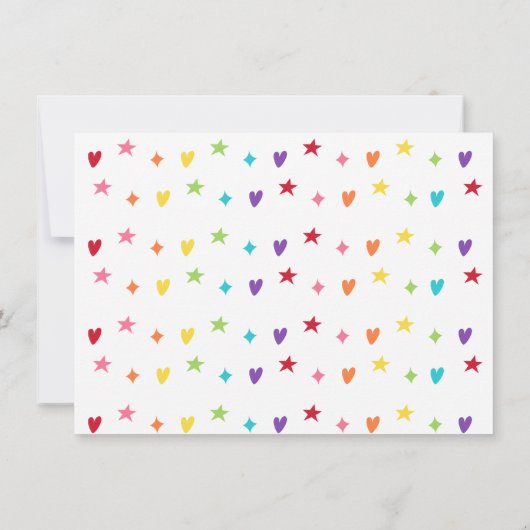 Un joli nuage arc-en-ciel en Merci d'anniversaire (Dos)