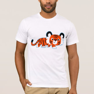 Un joli tigre de dessin sur le T-shirt de l'écharp