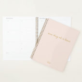 Un jour à la fois | Blush Pink et Gold Script (Devant avec enveloppe)