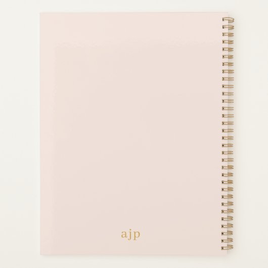 Un jour à la fois | Blush Pink et Gold Script (Dos)