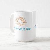 Un Jour À La Fois Café Mug Sober Life 15oz (Devant gauche)