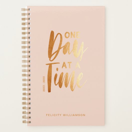 Un jour à la fois | Gold Blush Pink Inspiration (Devant)