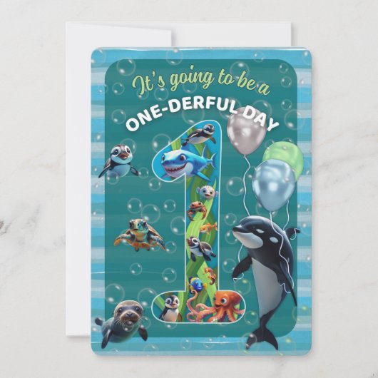 Un jour arrondi Corner Anniversaire Invitation (Devant)