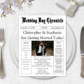 Un journal photo QR Code Programme de mariage blan