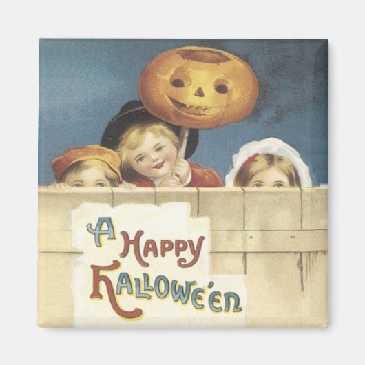 Un joyeux aimant Vintage Halloween (Devant)