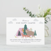 Un joyeux anniversaire de camping Invitation (Debout devant)