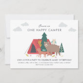 Un joyeux anniversaire de camping Invitation (Devant)