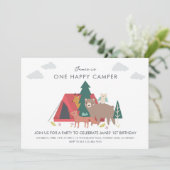 Un joyeux anniversaire de camping Invitation (Debout devant)