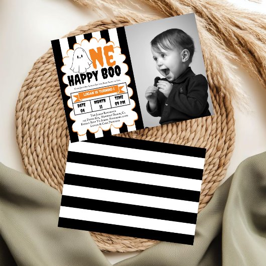 Un joyeux Boo Boy 1er Anniversaire Fête Invitation