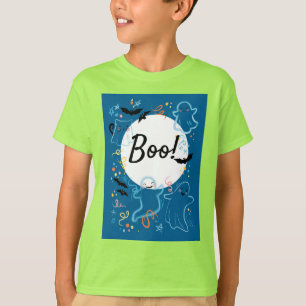 Un joyeux boo Halloween fantôme enfants t-shirt