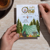 Un joyeux Camper 1er anniversaire Invitation photo